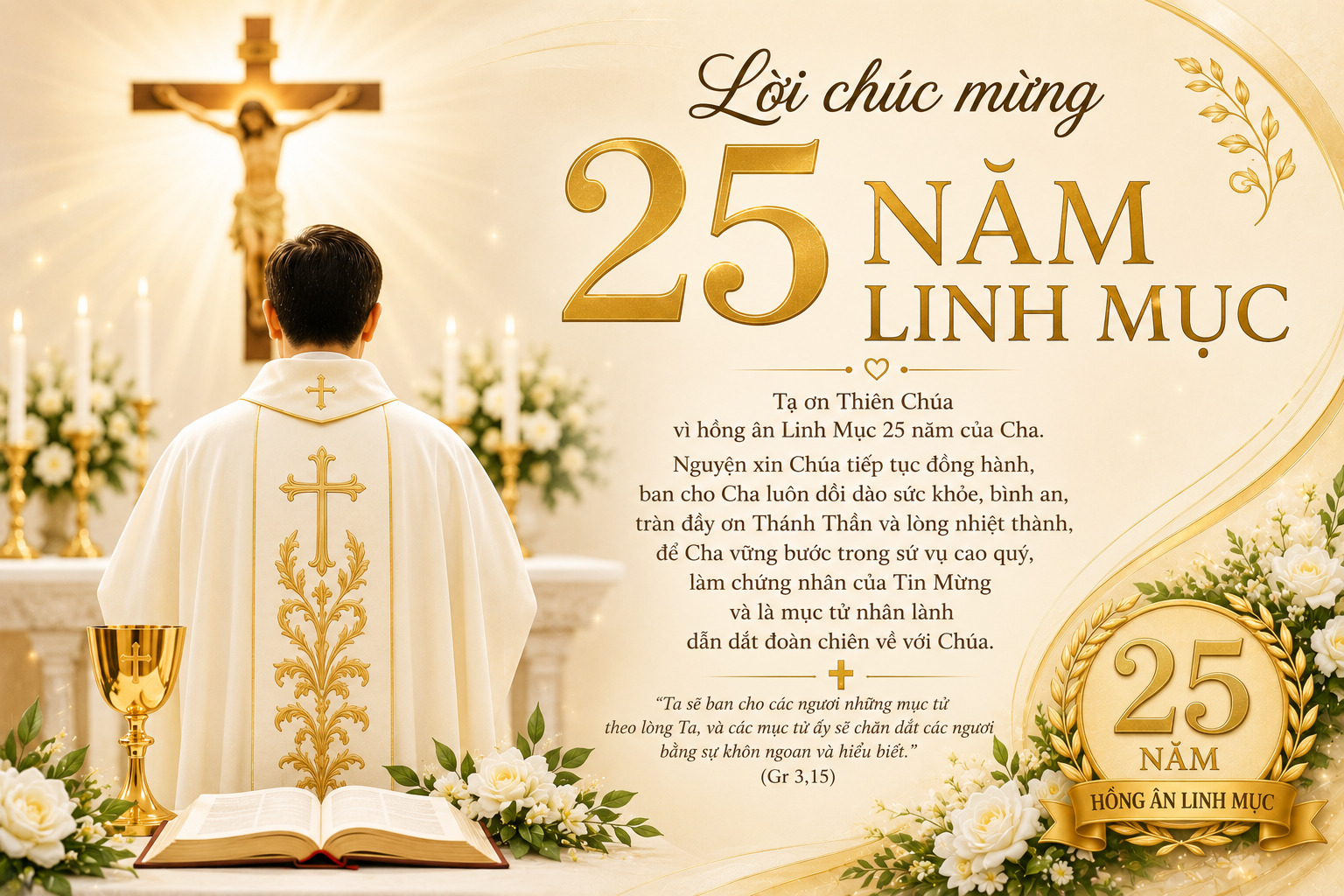 Bài chúc mừng 25 năm Linh mục