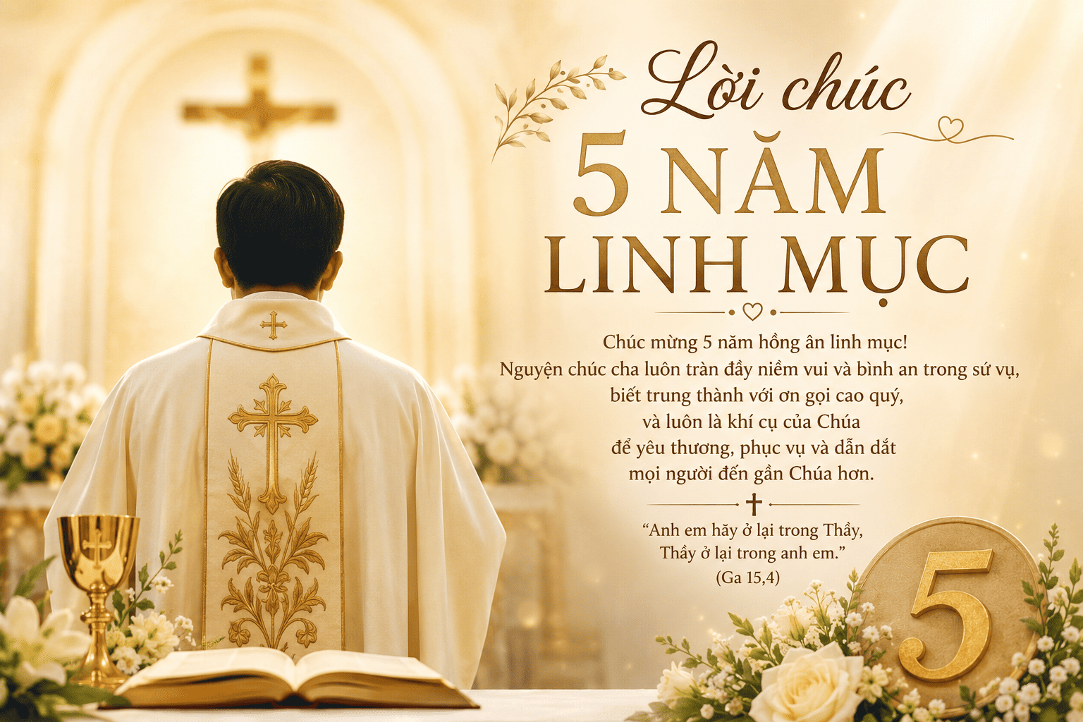 Lời chúc 5 năm linh mục