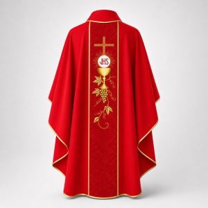 áo lễ màu đỏ mã số 01 mặt sau