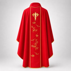 áo lễ màu đỏ mã số 02 mặt sau