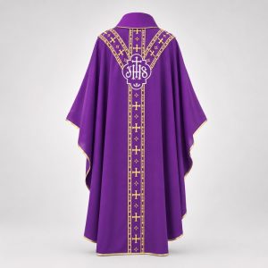 áo lễ màu tím mã số 02 mặt sau