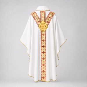 áo lễ màu trắng mã số 02 mặt sau