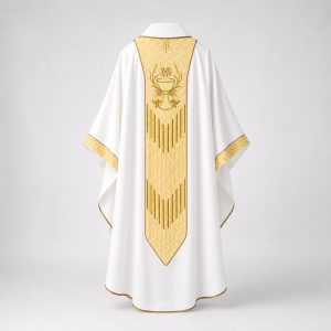 áo lễ màu trắng mã số 04 mặt sau