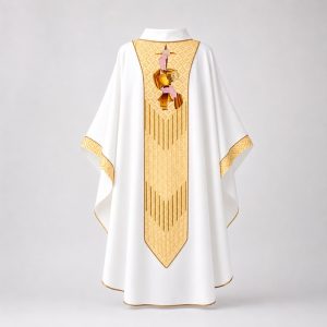 áo lễ màu trắng mã số 04 mặt trước