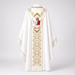 áo lễ màu trắng mã số 05 mặt sau