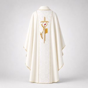 áo lễ màu trắng mã số 12 mặt sau