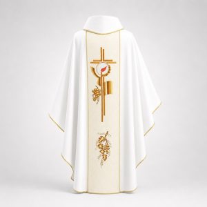 áo lễ màu trắng mã số 18 mặt sau