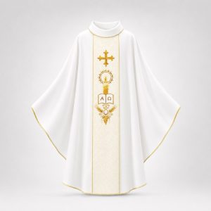 áo lễ màu trắng mã số 18 mặt trước