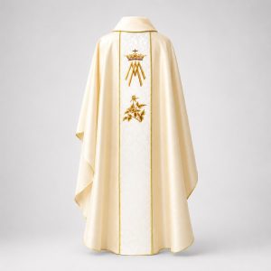 áo lễ màu vàng mã số 01 mặt sau