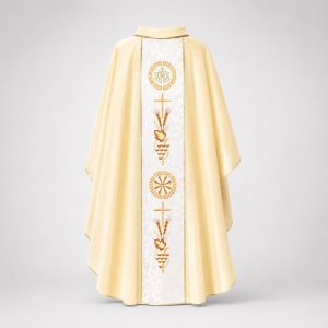 áo lễ màu vàng mã số 02 mặt trước