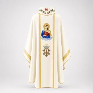 áo lễ màu vàng mã số 07 mặt sau