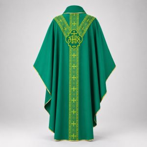 áo lễ màu xanh mã số 01 mặt sau