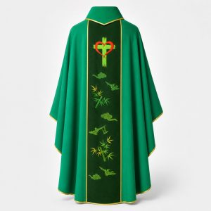 áo lễ màu xanh mã số 02 mặt sau