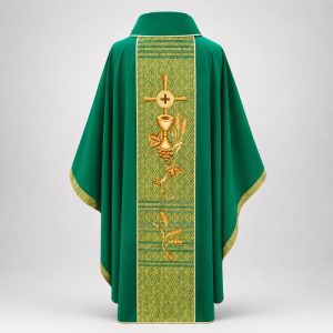 áo lễ màu xanh mã số 12 mặt sau